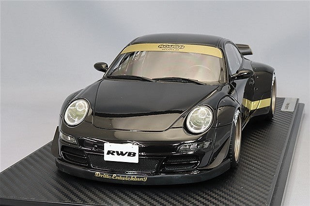 Ignition Model IG3247 1/18 RWB Porsche 911 997 Rauh-Welt SSR Black Resin