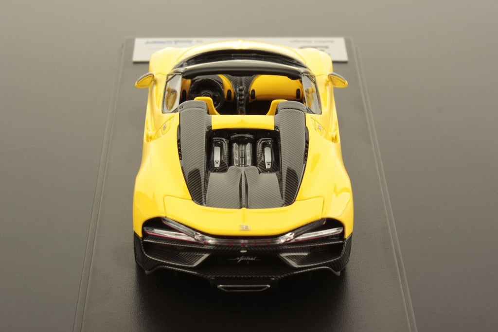 Looksmart LS544B 1/43 Bugatti W16 Mistral 2023 Yellow Roadster Resin