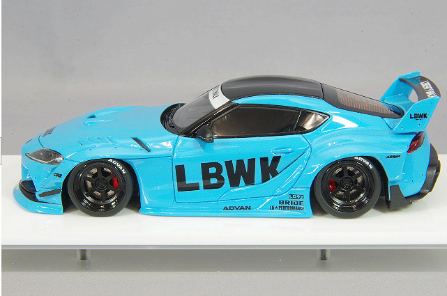 Make Up EIDOLON LB013B 1/43 LB-WORKS GR Supra Light Blue Pearl 6-Spoke Wheels