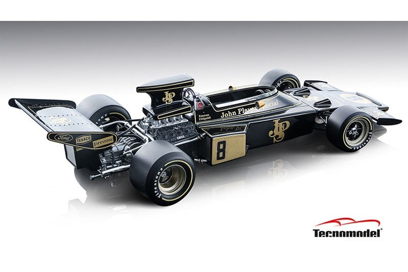 Tecno Model TM18-257A 1/18 Lotus 72D 1972 Black JPS Fittipaldi #8 British GP Win
