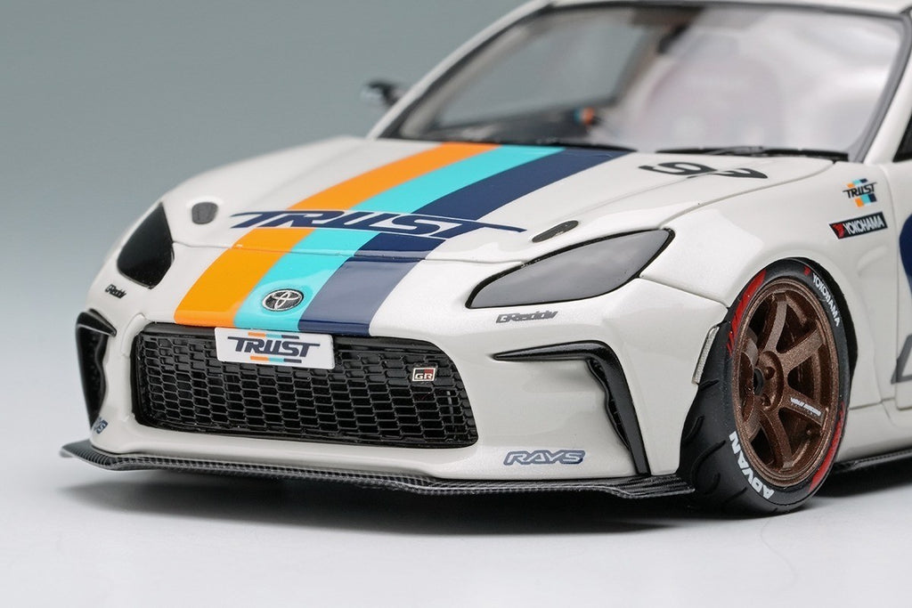 EIDOLON EM664 1/43 Trust Greddy GR86 Turbo Crystal White Pearl 2023 Tokyo Salon