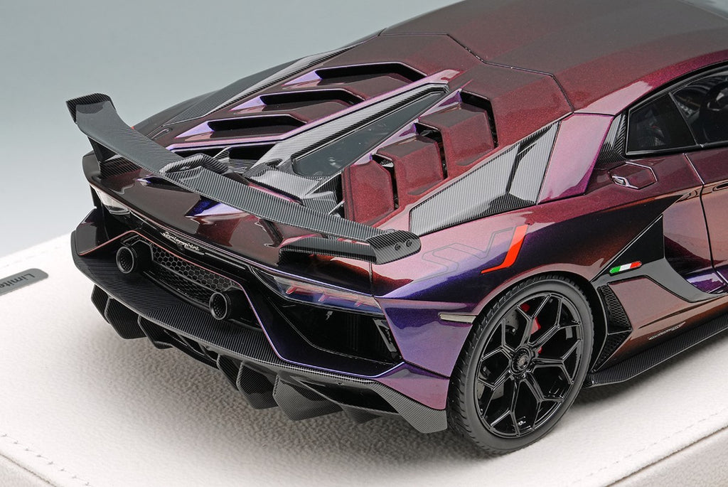 Make Up EIDOLON EML025J 1/18 Lamborghini Aventador SVJ 2018 Blu Hal LeirionWheel