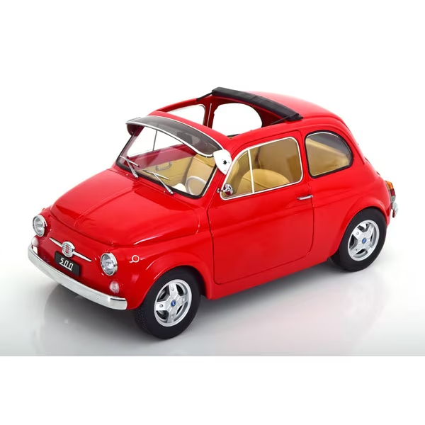 KK Scale KKDC120061 - 1/12 Fiat 500 F Custom 1968 Red [Die-cast Mini Car]