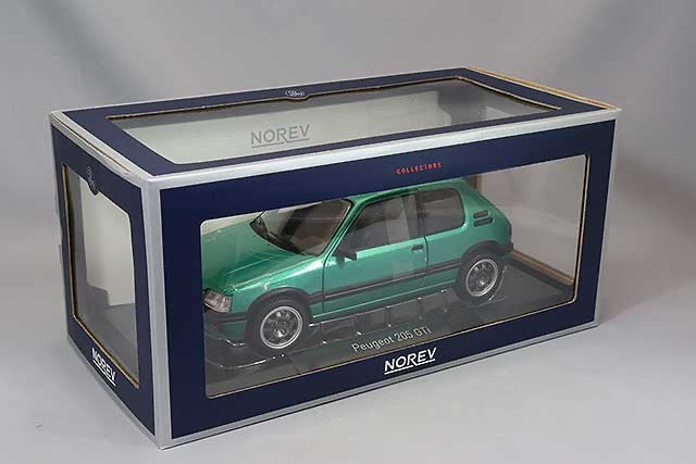 Norev NO184847 1/18 Peugeot 205 GTI Griffe 1991 Green Diecast