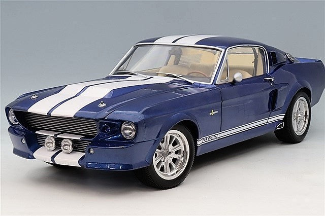 KK Scale KKDC120174 1/12 Ford Mustang Shelby GT500 1967 Blue Met White Diecast