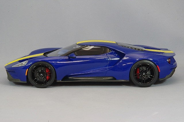 Top Speed TS0305 1/18 Ford GT Coupe Sunoco Blue/Yellow Stripes