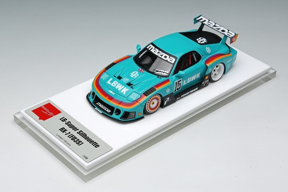 Make Up EIDOLON LB028C 1/43 LB-Super Silhouette Mazda FD3S RX7 Mint Green Resin