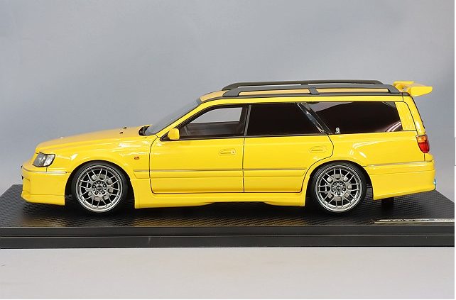 Ignition Model IG2887 1/18 Nissan Stagea 260RS WGNC34 Yellow BBS RG-R