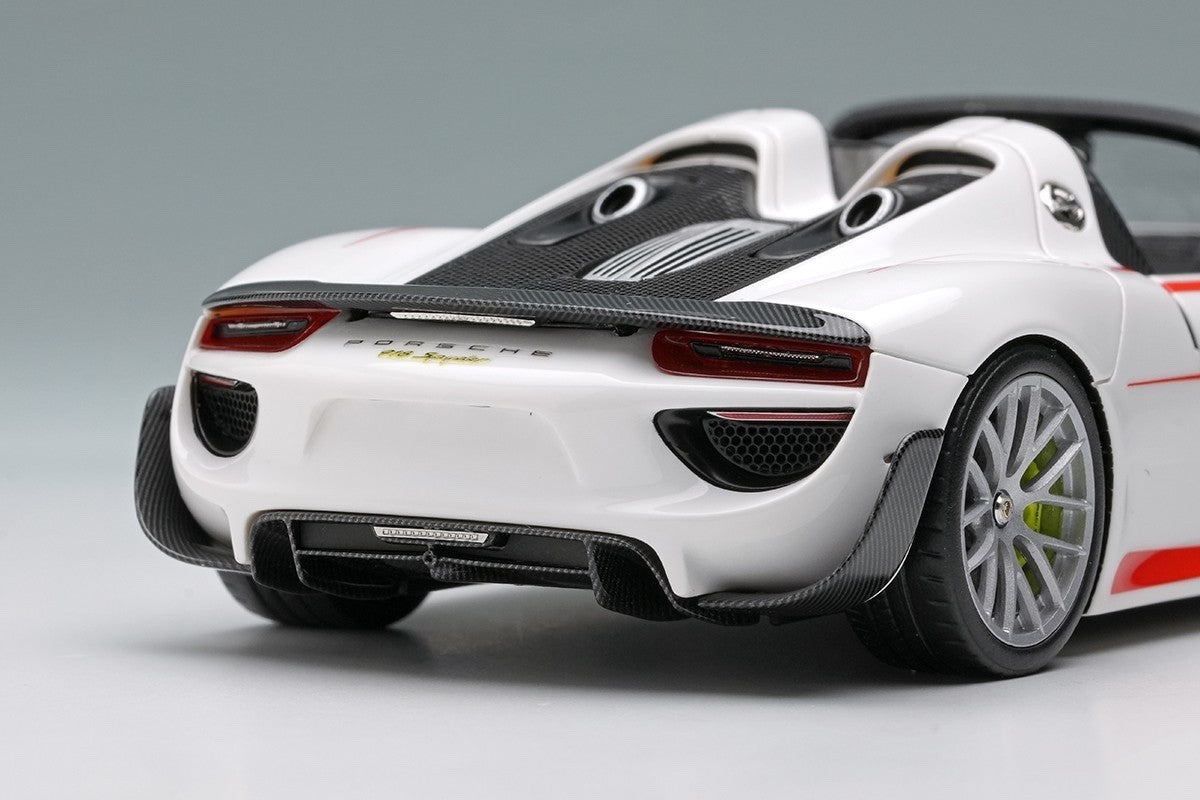 EIDOLON EM569F 1/43 Porsche 918 Spyder Weissach Package 2011 White Red Stripe