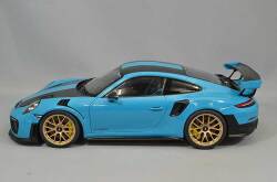 AUTOart Aa78175 Composite 1/18 Porsche 911 (991.2) GT2 RS Weissach Package Blue/Carbon Black - image 2