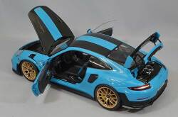 AUTOart Aa78175 Composite 1/18 Porsche 911 (991.2) GT2 RS Weissach Package Blue/Carbon Black - image 5