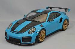 AUTOart Aa78175 Composite 1/18 Porsche 911 (991.2) GT2 RS Weissach Package Blue/Carbon Black - image 1