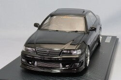 Ignition Model IG3314 1/18 VERTEX JZX100 Chaser Black/WORK Emotion-Type 18-inch Wheels(Polished/Gunmetal) - image 1