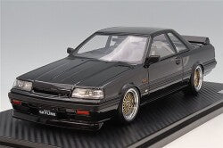 Ignition Model IG4011 1/18 Nissan Skyline GTS-R (R31) Black/BBS RS-Type 17-inch Wheels(Polished/Gold) - image 1
