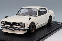 Ignition Model IG4033 1/18 Nissan Skyline 2000 GT-R (KPGC10) White Ivory/RS Watanabe 8-Spoke 15-inch Wheels(Bronze) - image 1