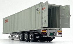 Kyosho KS03939A 1/43 UD Quon GK Nippon Trex Container Semi-Trailer Black/OOCL Container - image 10