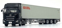 Kyosho KS03939A 1/43 UD Quon GK Nippon Trex Container Semi-Trailer Black/OOCL Container - image 2