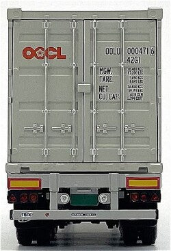 Kyosho KS03939A 1/43 UD Quon GK Nippon Trex Container Semi-Trailer Black/OOCL Container - image 9