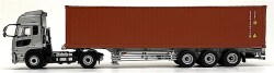 Kyosho KS03939C 1/43 UD Quon GK Nippon Trex Container Semi-Trailer Silver/Brown Container - image 3