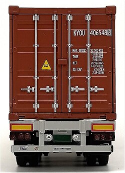 Kyosho KS03939C 1/43 UD Quon GK Nippon Trex Container Semi-Trailer Silver/Brown Container - image 8