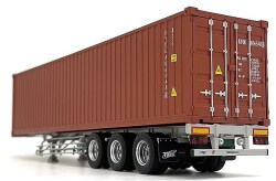 Kyosho KS03939C 1/43 UD Quon GK Nippon Trex Container Semi-Trailer Silver/Brown Container - image 9