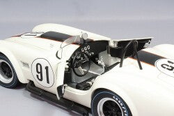 Kyosho KS08047EW 1/18 Shelby Cobra 427 S/C "ESSEX WIRE" #91 White/Dark Blue - image 4