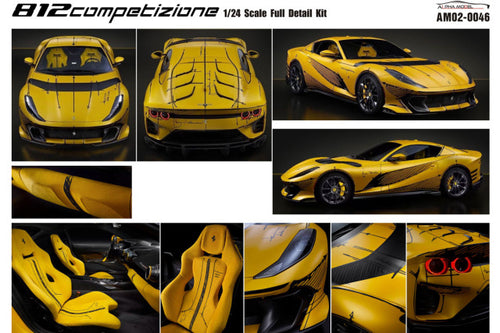 Alpha Model AM02-0046 1/24 Ferrari 812 Competizione Resin Model Kit Limited Reissue 100 - image 2