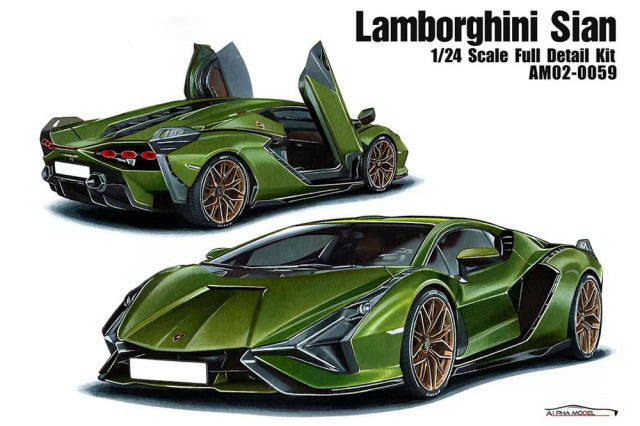 Alpha Model AM02-0059 1/24 Lamborghini Sian Resin Model Kit - image 1