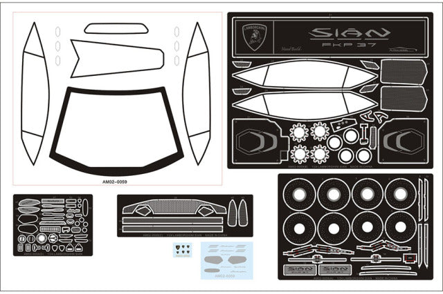 Alpha Model AM02-0059 1/24 Lamborghini Sian Resin Model Kit - image 15