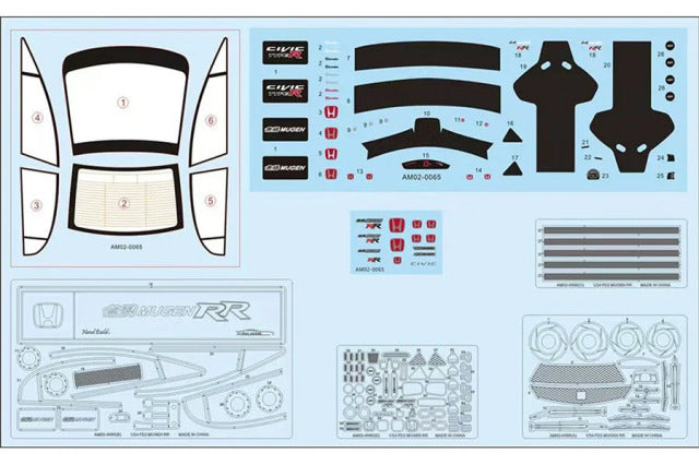 Alpha Model AM02-0065 1/24 Honda Civic Type-R (FD2) Mugen RR Resin Model Kit - image 11