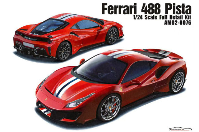 Alpha Model AM02-0076 1/24 Ferrari 488 PISTA Resin Model Kit - image 1