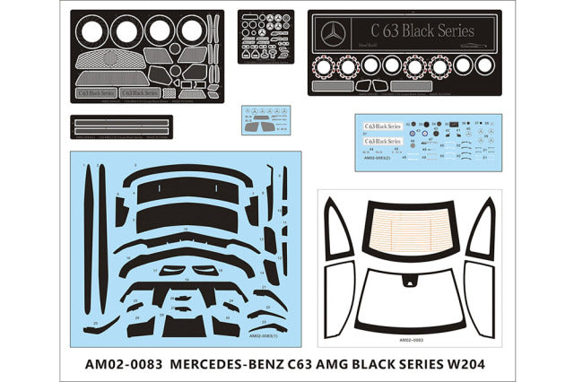 Alpha Model AM02-0083 1/24 Mercedes-Benz C63 AMG Black Series (W204) Resin Model Kit - image 12