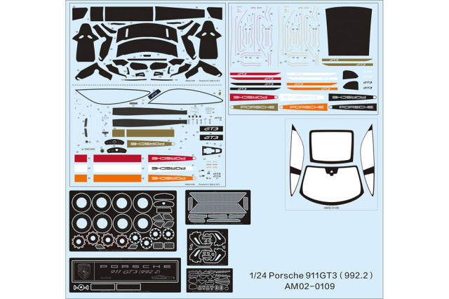 Alpha Model AM02-0109 1/24 Porsche 911 (992.2) GT3 Resin Model Kit - image 10