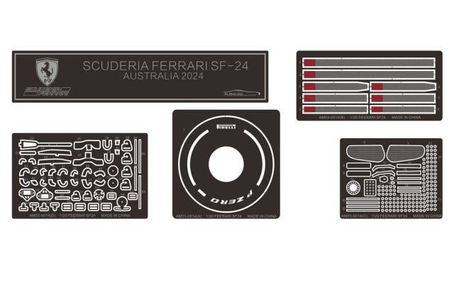 Alpha Model AM03-0014 1/20 Ferrari SF24 Bahrain GP & Australian GP 2024 Resin Model Kit - image 14