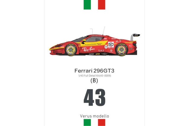 Alpha Model AM43-0009B 1/43 Ferrari 296 GT3 Ver.B AF Corse Francorchamps Motors Resin Model Kit - image 1
