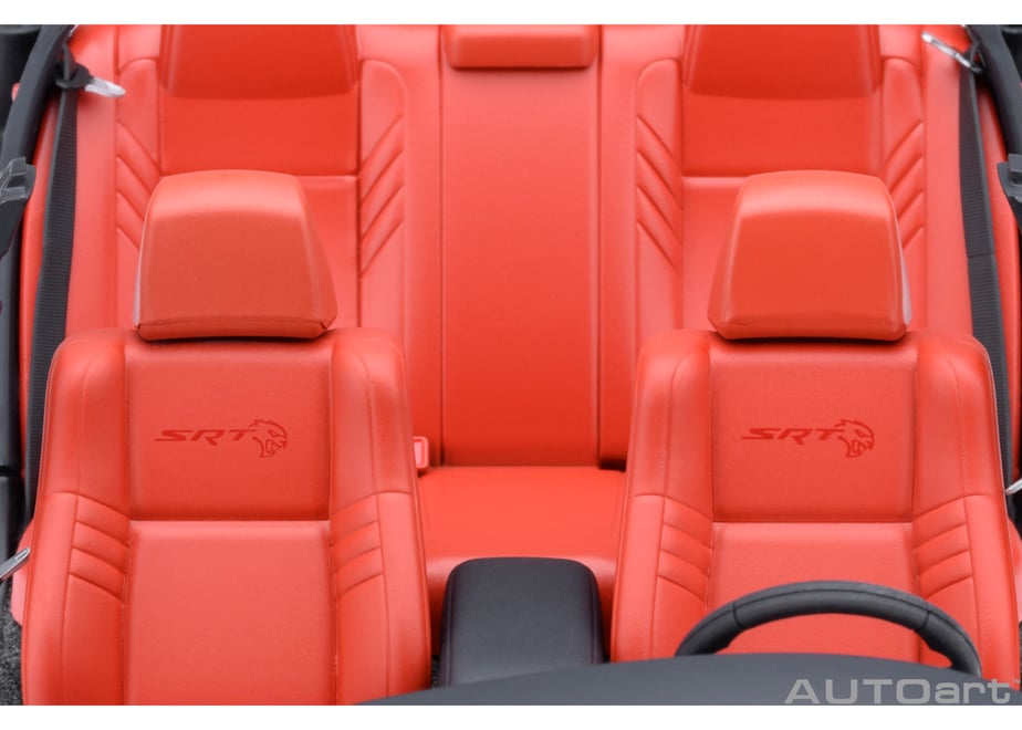 AUTOart 71754 1/18 Dodge Charger SRT Hellcat Redeye Jailbreak Pitch Black / Orange Stripes - view 16