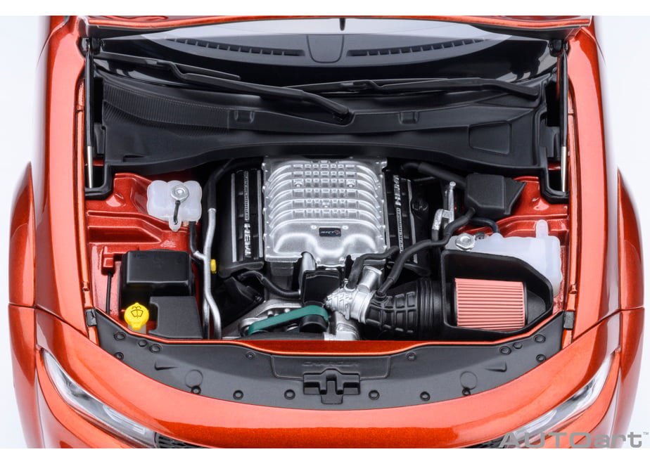 AUTOart 71755 1/18 Dodge Charger SRT Hellcat Redeye Jailbreak Sinamon Stick Metallic Orange - view 13