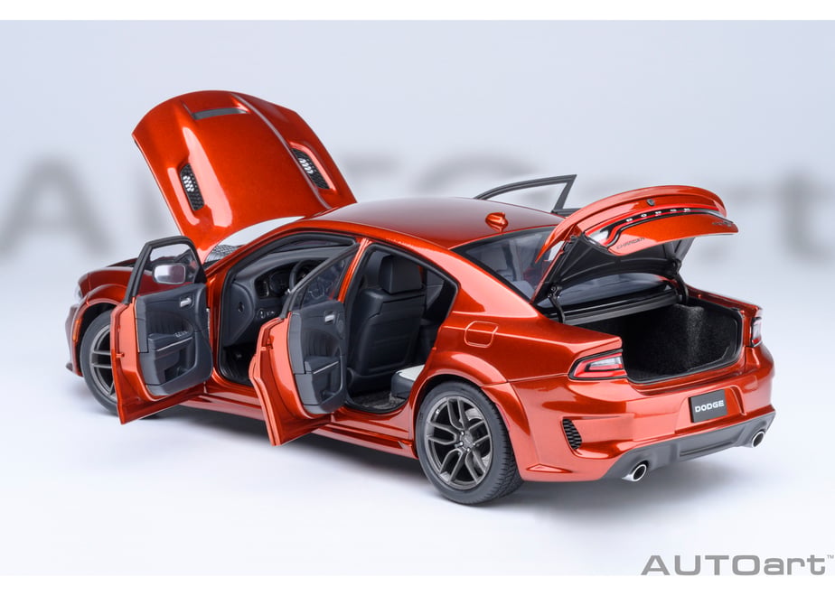 AUTOart 71755 1/18 Dodge Charger SRT Hellcat Redeye Jailbreak Sinamon Stick Metallic Orange - view 17