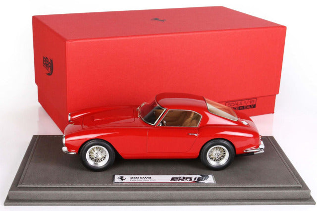 BBR BBR1851AV 1/18 Ferrari 250 GT SWB Berlinetta Paris Auto show 1959 Red Limited 500pcs (Display Case Included) Resin Model Car - image 6