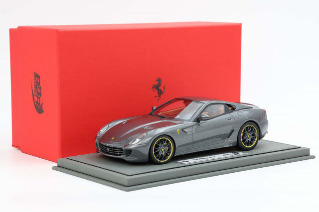 BBR Models BBR1871CV 1/18 Ferrari 599 GTB Fiorano 2006 Automatic Gear Silverstone Grey -Cuoio interior Limited 36pcs (with Display Case) - image 8
