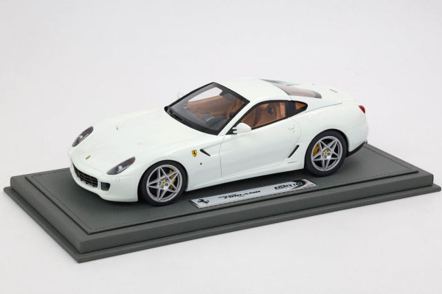 BBR Models BBR1871EV 1/18 Ferrari 599 GTB Fiorano 2006 Automatic Gear Avus White -Cuoio Color Interior (with Display Case) - image 1