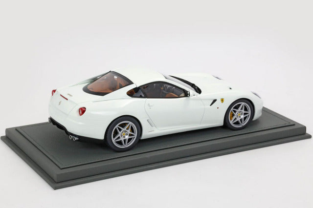 BBR Models BBR1871EV 1/18 Ferrari 599 GTB Fiorano 2006 Automatic Gear Avus White -Cuoio Color Interior (with Display Case) - image 2