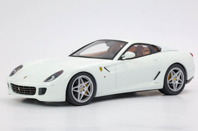 BBR Models BBR1871EV 1/18 Ferrari 599 GTB Fiorano 2006 Automatic Gear Avus White -Cuoio Color Interior (with Display Case) - image 3