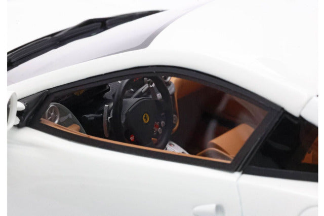 BBR Models BBR1871EV 1/18 Ferrari 599 GTB Fiorano 2006 Automatic Gear Avus White -Cuoio Color Interior (with Display Case) - image 8