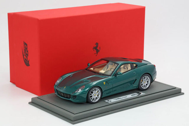 BBR Models BBR1871GV 1/18 Ferrari 599 GTB Fiorano 2006 Automatic Gear Verde Pino - Green & Cream interior (with Display Case) - image 9
