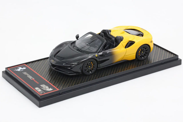 BBR Models BBRC244GNB 1/43 Ferrari SF90 Spider Bicolor Giallo Modena - New Black Daytona Limited 50pcs - image 1