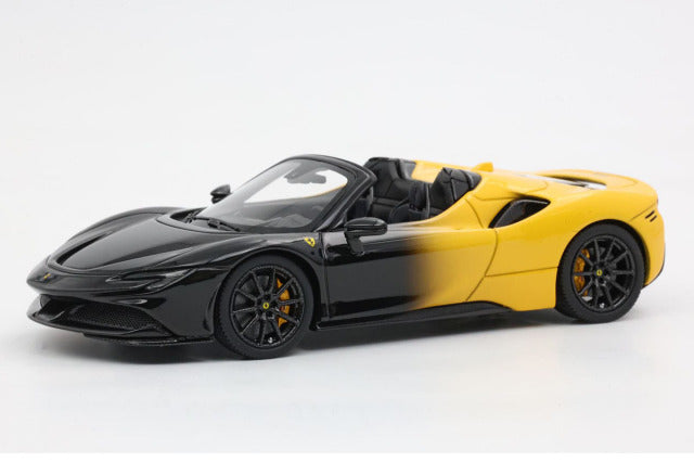 BBR Models BBRC244GNB 1/43 Ferrari SF90 Spider Bicolor Giallo Modena - New Black Daytona Limited 50pcs - image 3