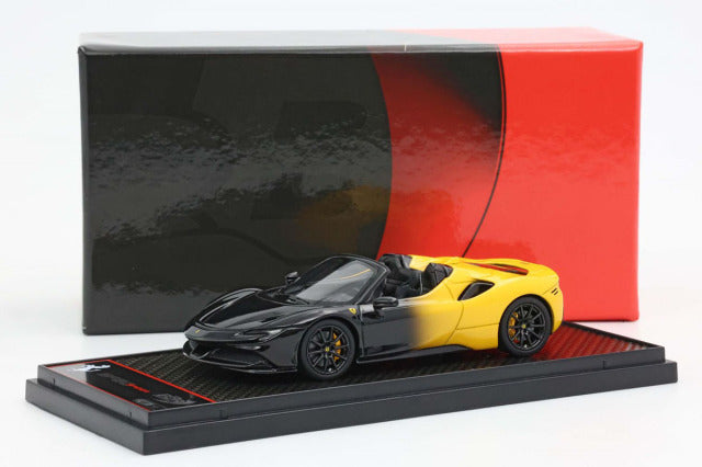 BBR Models BBRC244GNB 1/43 Ferrari SF90 Spider Bicolor Giallo Modena - New Black Daytona Limited 50pcs - image 6