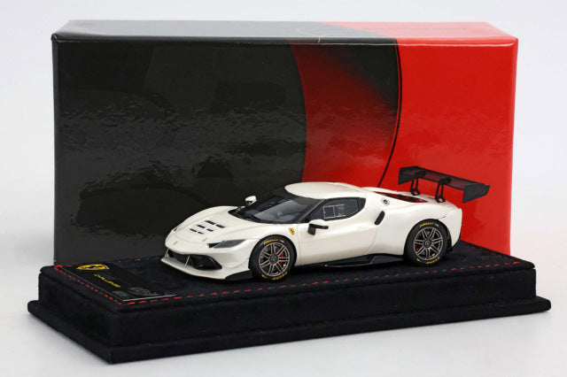 BBR Models BBRC293D 1/43 Ferrari 296 Challenge 2023 Fuji White - Alcantara Base Limited 24 pcs - image 3