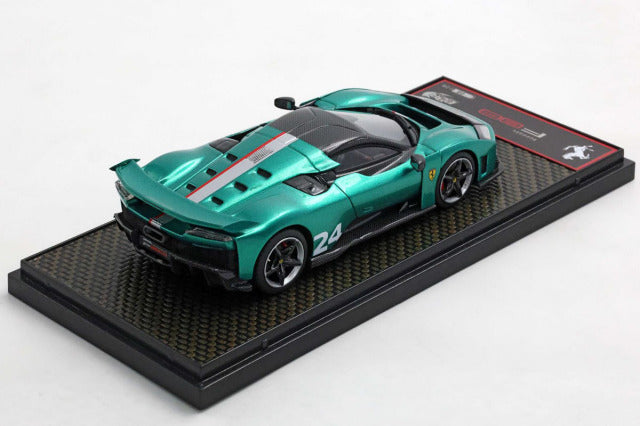 BBRC305F 1/43 Ferrari F80 Optional carbon Race n.24 Green Jewel - Bicolor Carbon/Silver wheels Limited 24pcs - image 2